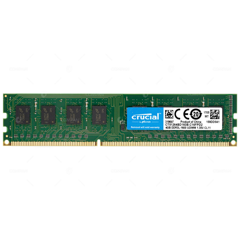 CT51264BD160B.C16FPD2 CRUCIAL MEMORY 4GB PC3 12800 DDR3L -
